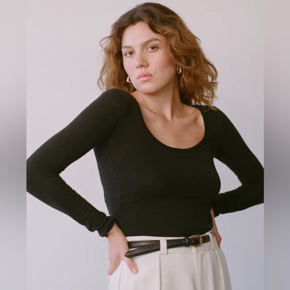 Ozma long sleeve scoop top
